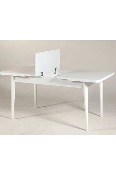 ZEYTUN Palermo Benchli Yemek Masası Takımı Beyaz Antrasit - 6