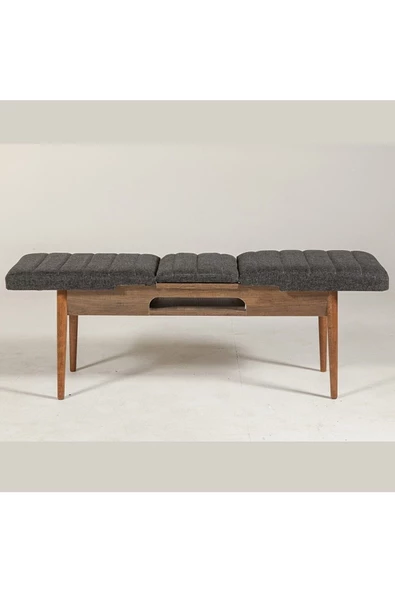 ZEYTUN Ahşap Açılır Bench Ceviz Antrasit - 3