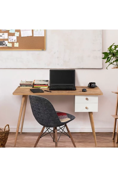 ZEYTUN Ceviz Beyaz Çalışma Masası - 2