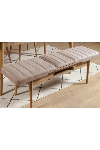 ZEYTUN Palermo Benchli Yemek Masası Takımı Atlantik Taş - 4