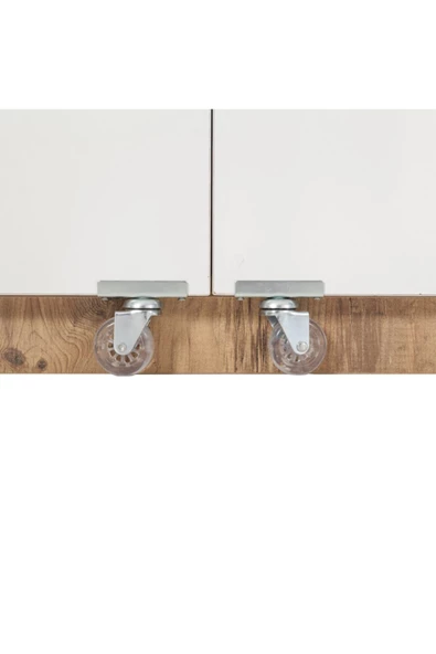 ZEYTUN Kiler Dolabı 2 Kapaklı 165 Derece Açılır Kapak Çok Amaçlı Mutfak Dolabı - 6