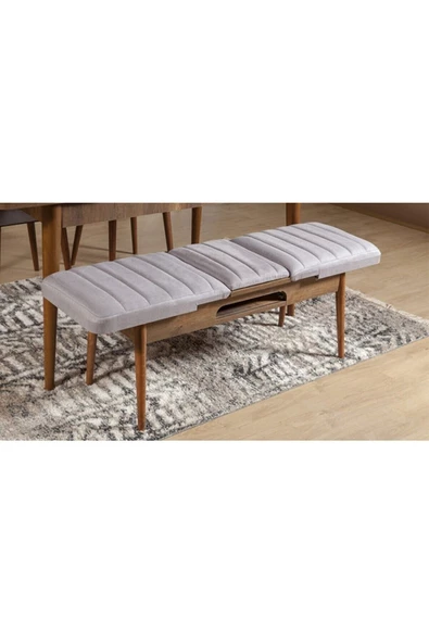 ZEYTUN Paris Banklı Yemek Masası Takımı Ceviz Soho Gri - 3