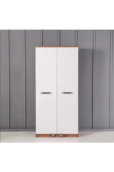 ZEYTUN Kiler Dolabı 2 Kapaklı 165 Derece Açılır Kapak Çok Amaçlı Mutfak Dolabı - 3