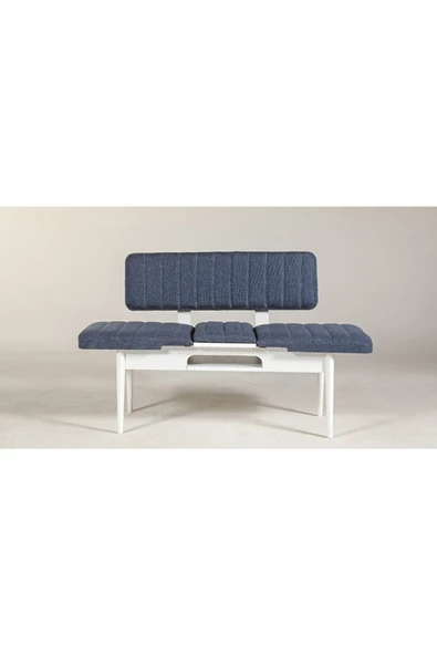 ZEYTUN Paris Banklı Yemek Masası Takımı Beyaz Lacivert - 5