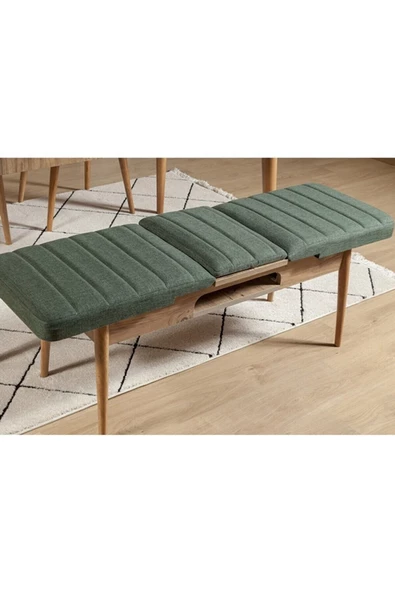 ZEYTUN Palermo Benchli Yemek Masası Takımı Atlantik Yeşil - 4