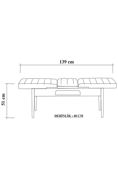 ZEYTUN Roma Large Mutfak Masa Takımı Soho Gri - 8