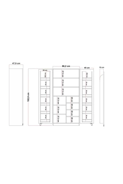 ZEYTUN Çok Amaçlı 90 Derece Açılabilir 2 Kapaklı Kiler Erzak Mutfak Dolabı - 7
