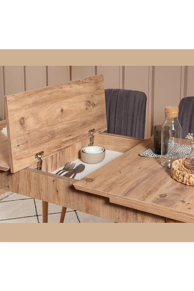 ZEYTUN Roma Large Mutfak Masa Takımı Soho Antrasit - 4