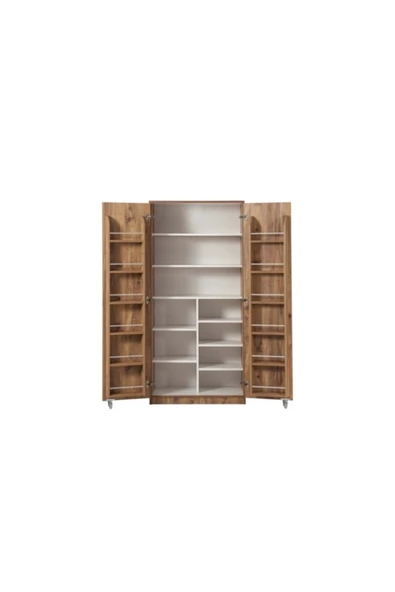 ZEYTUN Ceviz Çok Amaçlı 165 Derece Açılabilir 2 Kapaklı Kiler Mutfak Dolabı - 3