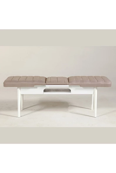 ZEYTUN Ahşap Açılır Bench Beyaz Taş - 3