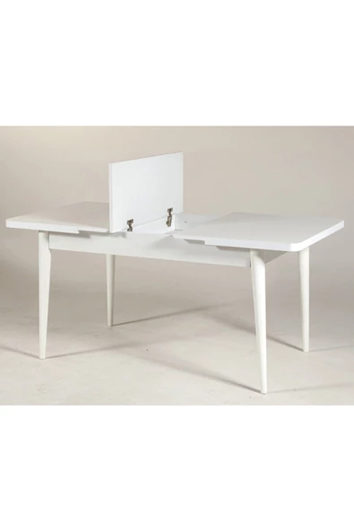 ZEYTUN Palermo Benchli Yemek Masası Takımı Beyaz Taş - 5