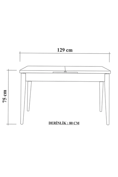 ZEYTUN Milano Medium Mutfak Masa Takımı Atlantik Taş - 7