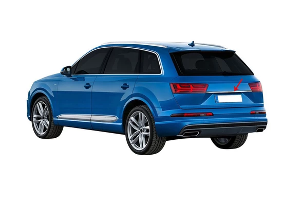OMSA Audi Q7 Krom Bagaj Çıtası Plaka Üstü 2015 ve Sonrası - 4