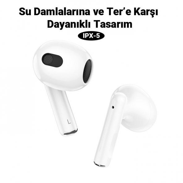 Polham HC Series BT5.3V TWS Kablosuz Mikrofonlu Kulakiçi Kulaklık, 300mAh Şarjlı Su Geçirmez HİFİ Ses Destekli Kulaklık - 2