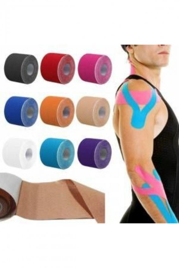Ağrı Bandı - Kinesio Bant - Sporcu Bandı - Ağrı Bandı 5cmx5m ürün görseli 1