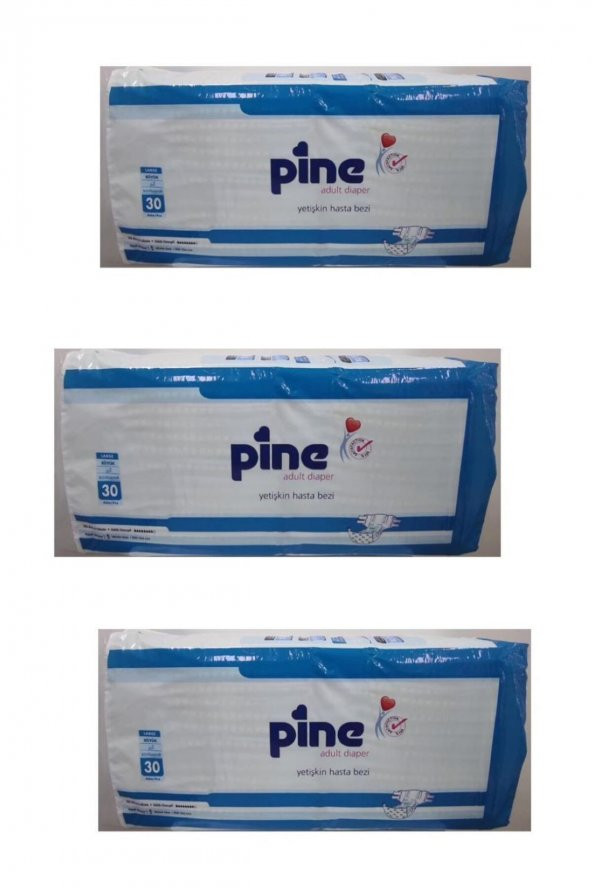 Bel Bantlı L 30lu 3 Paket Hasta Bezi