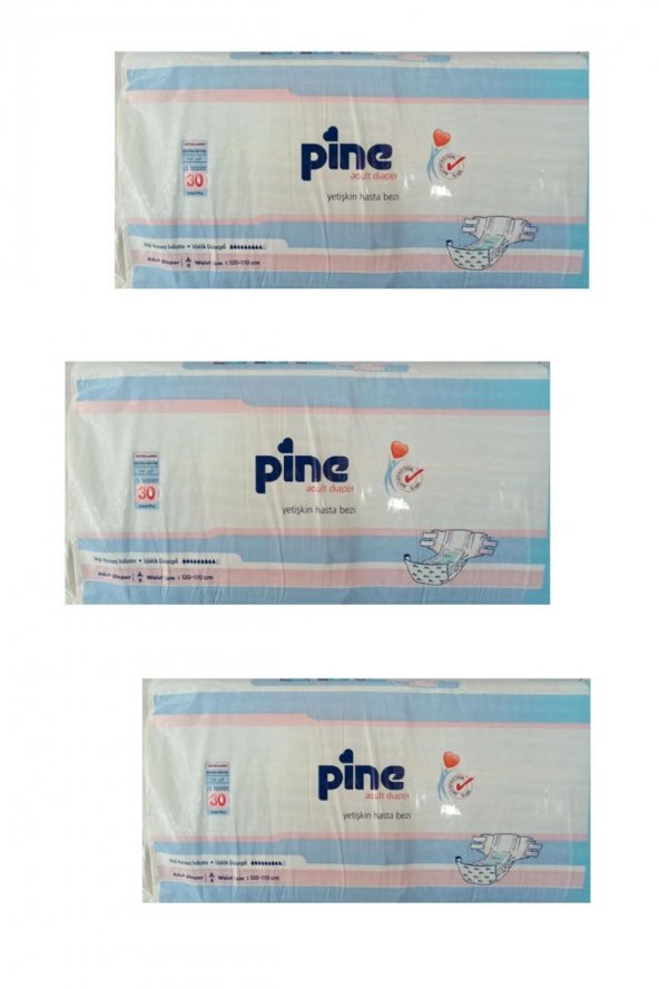 PİNE Bel Bantlı Xl 30lu 3 Paket Hasta Bezi - 1