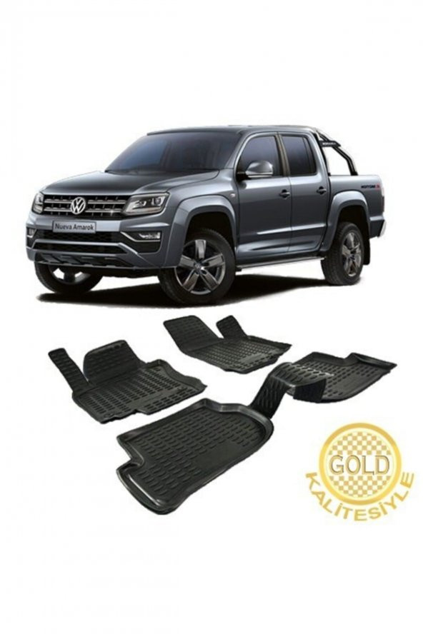 Gold Oto Aksesuar Volkswagen Amarok 3d Havuzlu Paspas 2013-2020