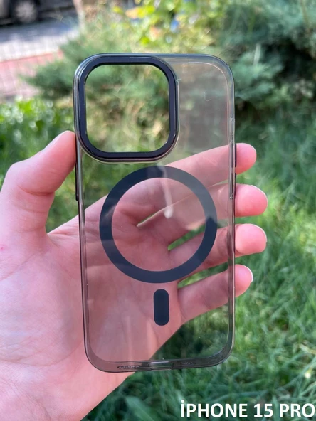 İphone 15 Pro Hybrid Magsafe Animasyonlu Sararmaz Kılıf - Resim 5