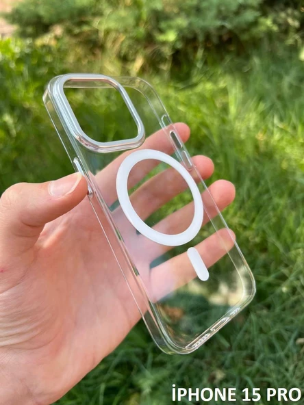 İphone 15 Pro Hybrid Magsafe Animasyonlu Sararmaz Kılıf - Resim 2