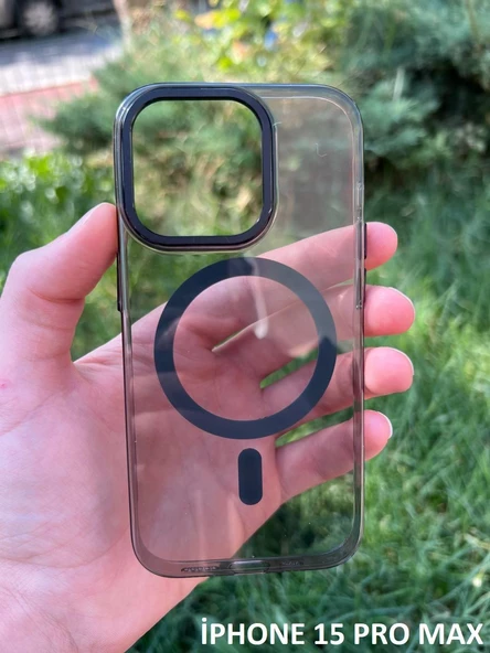 İphone 15 Pro Max Hybrid Magsafe Animasyonlu Sararmaz Kılıf - Resim 5