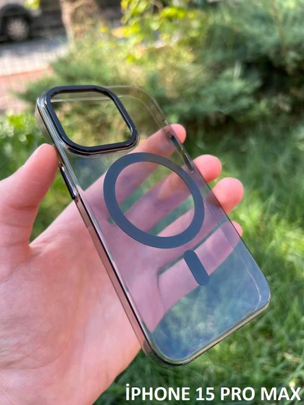 İphone 15 Pro Max Hybrid Magsafe Animasyonlu Sararmaz Kılıf - Resim 6