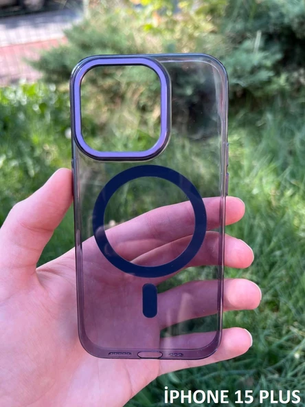 İphone 15 Plus Hybrid Magsafe Animasyonlu Sararmaz Kılıf - Resim 3