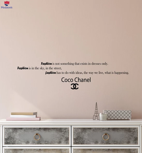 Oturma Odası, Ofis, Dükkan Duvar Sticker Etiketler Motivasyon Alıntı Kelimeler Coco Chanel Moda Güzellik İlham Harfler