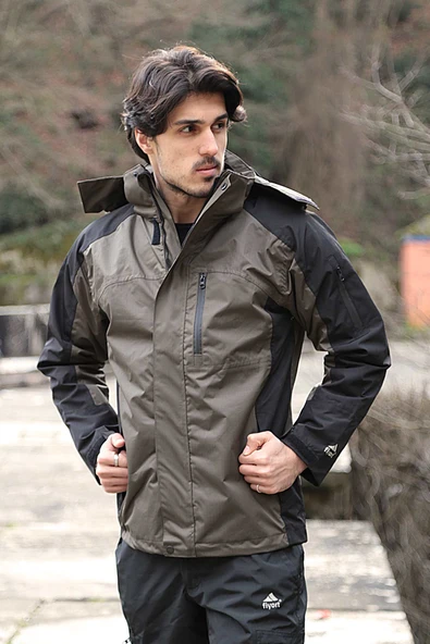 Fiyort FY162 Sogne 3in1 Poları Çıkabilen Su Geçirmez Haki Mont ürün görseli 1