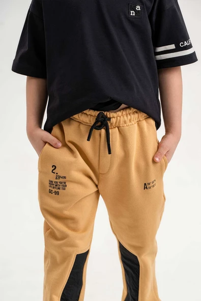 Lastikli Bel ve Paça Cepli Erkek Çocuk Eşofman Altı - 4