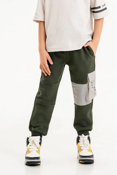 Cepli Lastikli Bel ve Paça Erkek Çocuk Eşofman Altı - 8