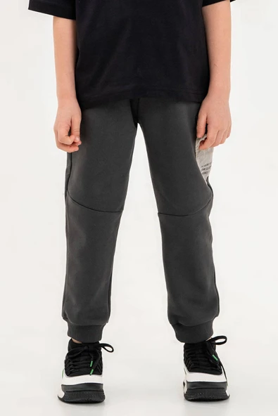 Fileli Cep Lastikli Bel ve Paça Erkek Çocuk Eşofman Altı - Resim 11