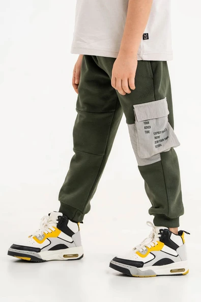 Cepli Lastikli Bel ve Paça Erkek Çocuk Eşofman Altı - 7