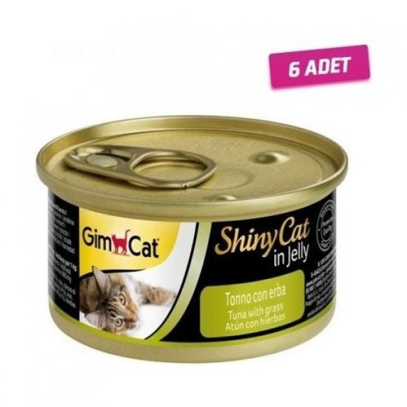 Gimcat Shinycat Tuna Balıklı Çimenli Yetişkin Kedi Konservesi 70 Gr X 6 - 2