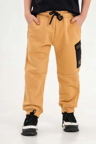 Fileli Cep Lastikli Bel ve Paça Erkek Çocuk Eşofman Altı - 8