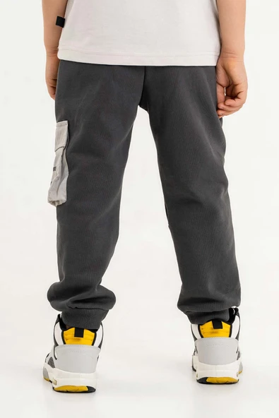 Cepli Lastikli Bel ve Paça Erkek Çocuk Eşofman Altı - 5