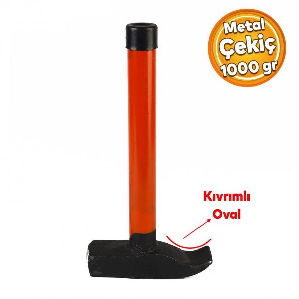 Kamyoncu Çekici Metal Saplı Eğimli Kıvrımlı Çekiç 27 cm 1 kg 1000 Gr