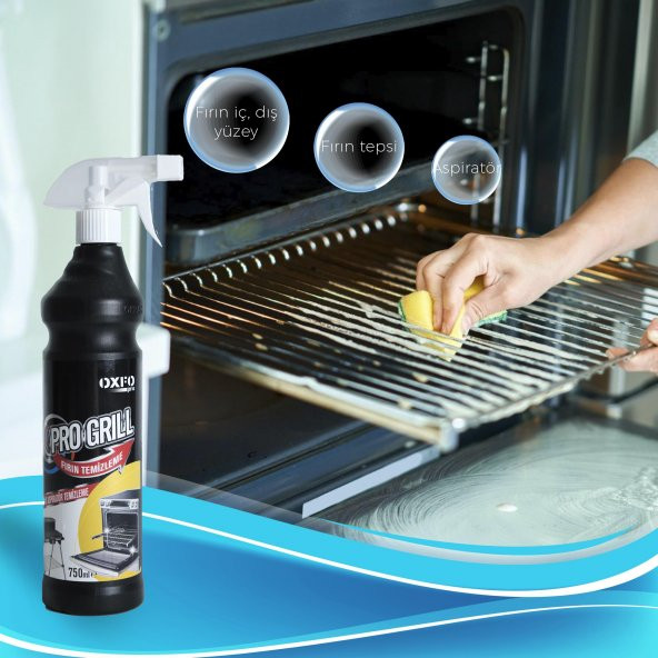 OXFOPRO GRILL FIRIN,IZGARA,ASPİRATÖR,OCAK,AİRFYER VE YANMIŞ YAĞLAR İÇİN PROFESYONEL YAĞ ÇÖZÜCÜ 750 ML - 2