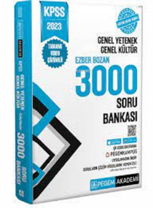 2023 KPSS Genel Yetenek Genel Kültür Ezberbozan 3000 Soru Bankası