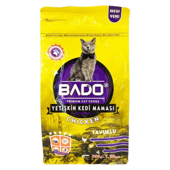 Bado 500 Gr Kedi Maması Yetişkin Tavuk Etli 9903