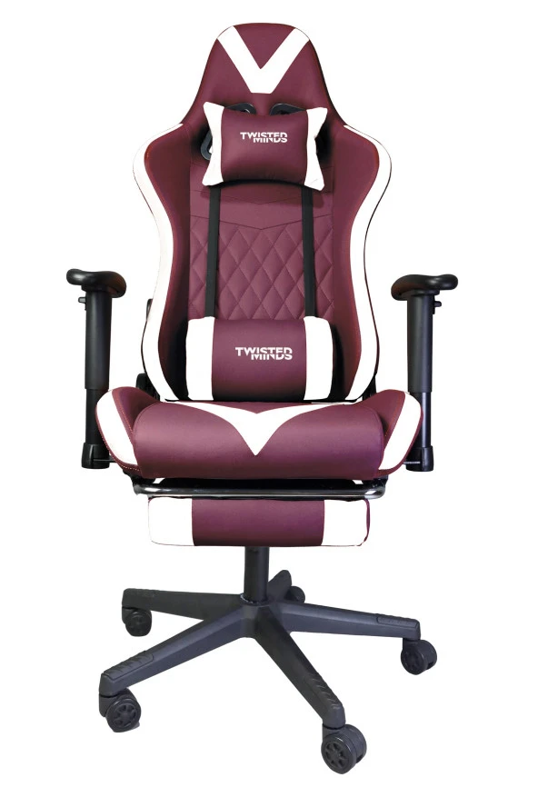 TWISTED MINDS TM8250-WM COMFORT E-SPOR OYUNCU KOLTUĞU - BORDO  BEYAZ