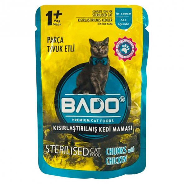 Bado 415 Gr Kedi Yetişkin Yaş Mama Tavuk Etli