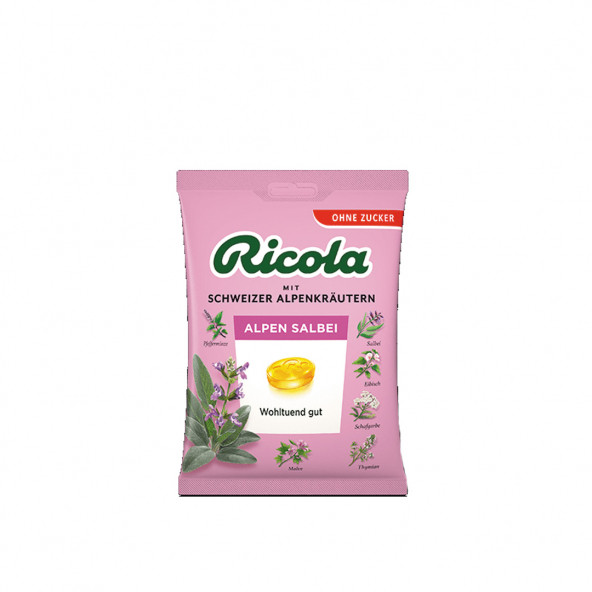 Ricola Alpen Salbei - Alp Adaçayı Özlü Pastil - ŞEKER İLAVESİZ