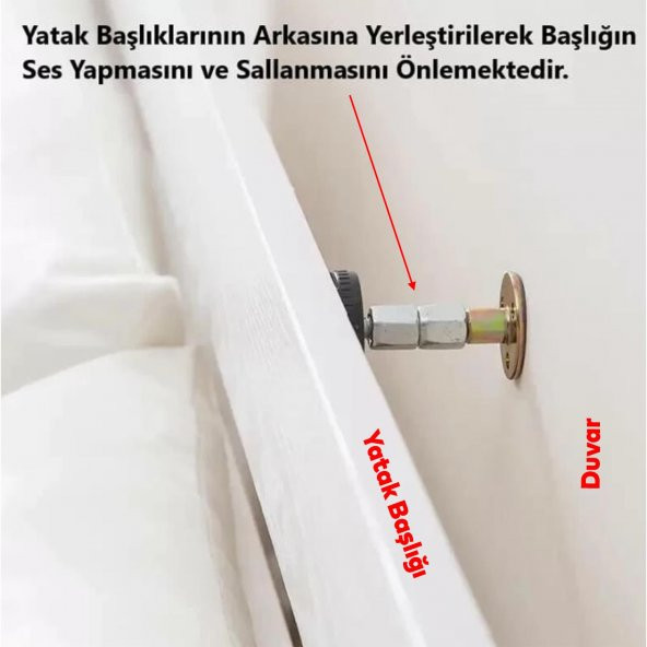 Baza Başlık Sabitleyici Yatak Kanepe Koltuk Duvar Sallanma Engelleyici - 4