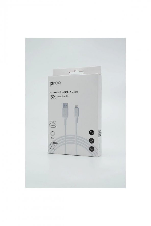 Preo Mmu108 2A-ligthning Non Mfı Usb-a To Lightning Kablo 1m - 2