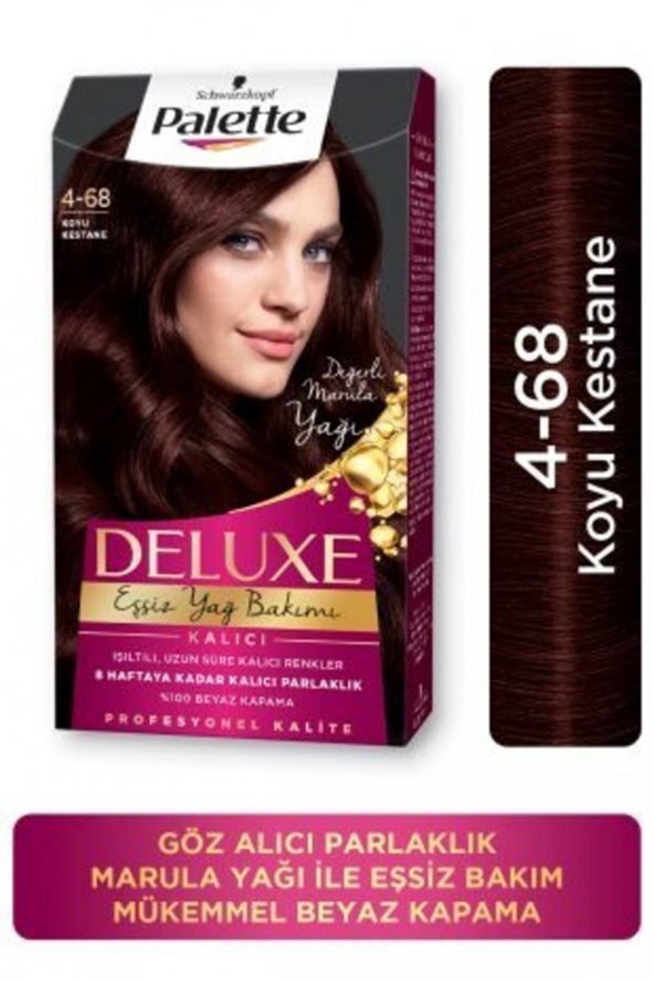 Palette Deluxe Kit Saç Boyası 4.68-koyu Kestane