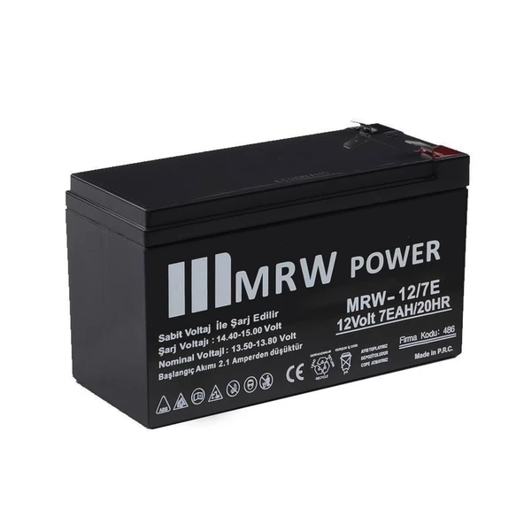 Mrw Akü 12V 7A (15X6.5X9.5Cm) 07 - 2024 Üretim - 2