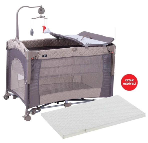 Sunny Baby Oslo Park Bej + Sünger Yatak 70x110 cm ürün görseli