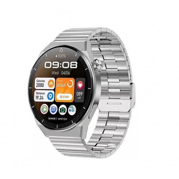 G3 Max Akıllı Saat (IOS-ANDROID UYUMLU) GÜMÜŞ KASA- 3 KORDONLU GÜMÜŞ RENK