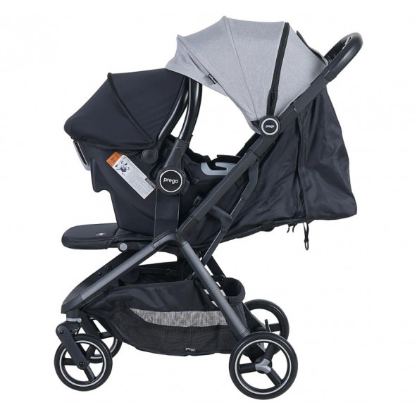 Prego 2026 Smart Fold Travel Bebek Arabası Gri - 5